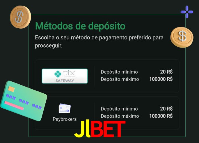 O cassino Jlbet oferece uma grande variedade de métodos de pagamento